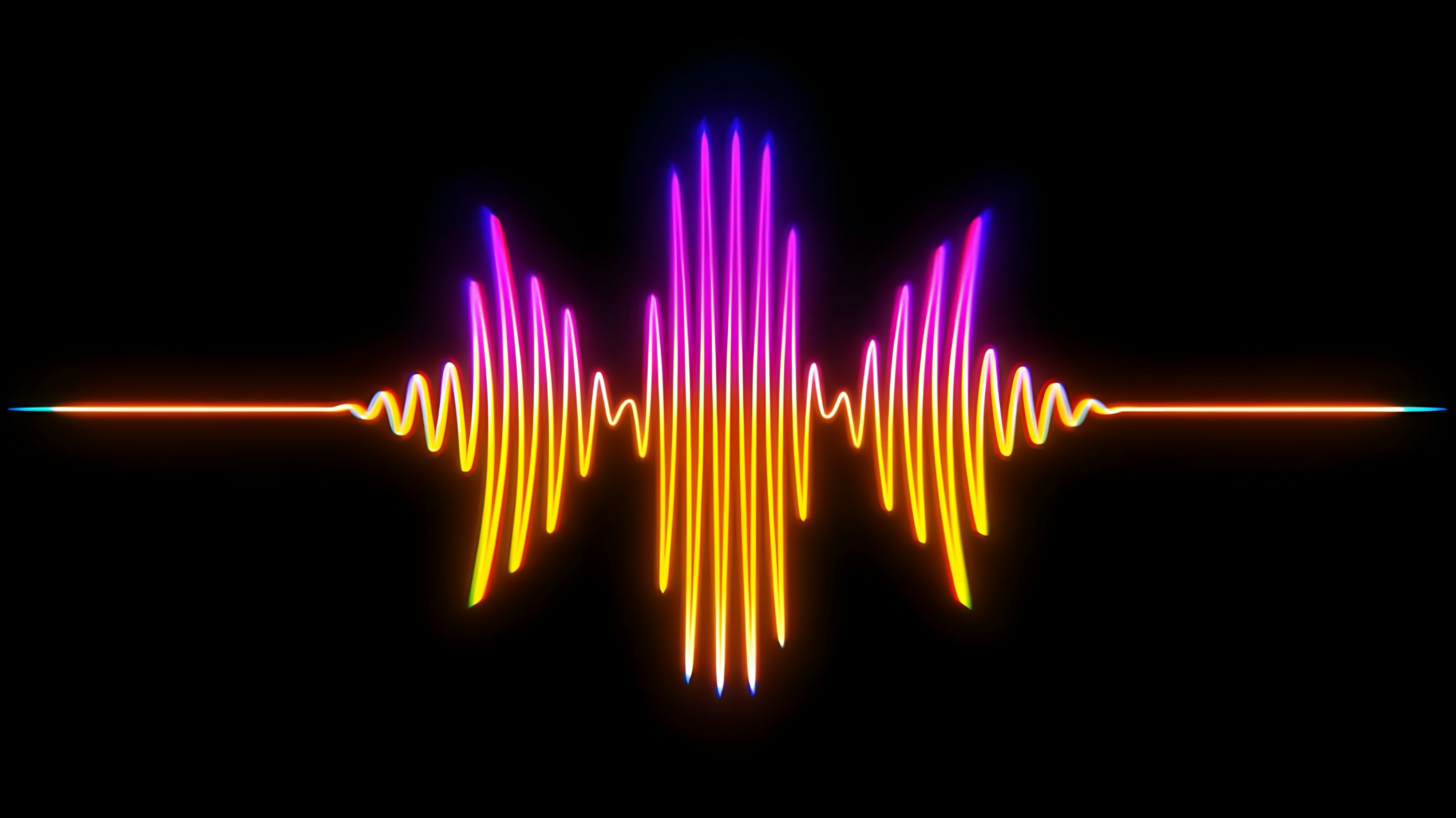 Vibrant audio waveform visual, symbolizing podcast sound editing