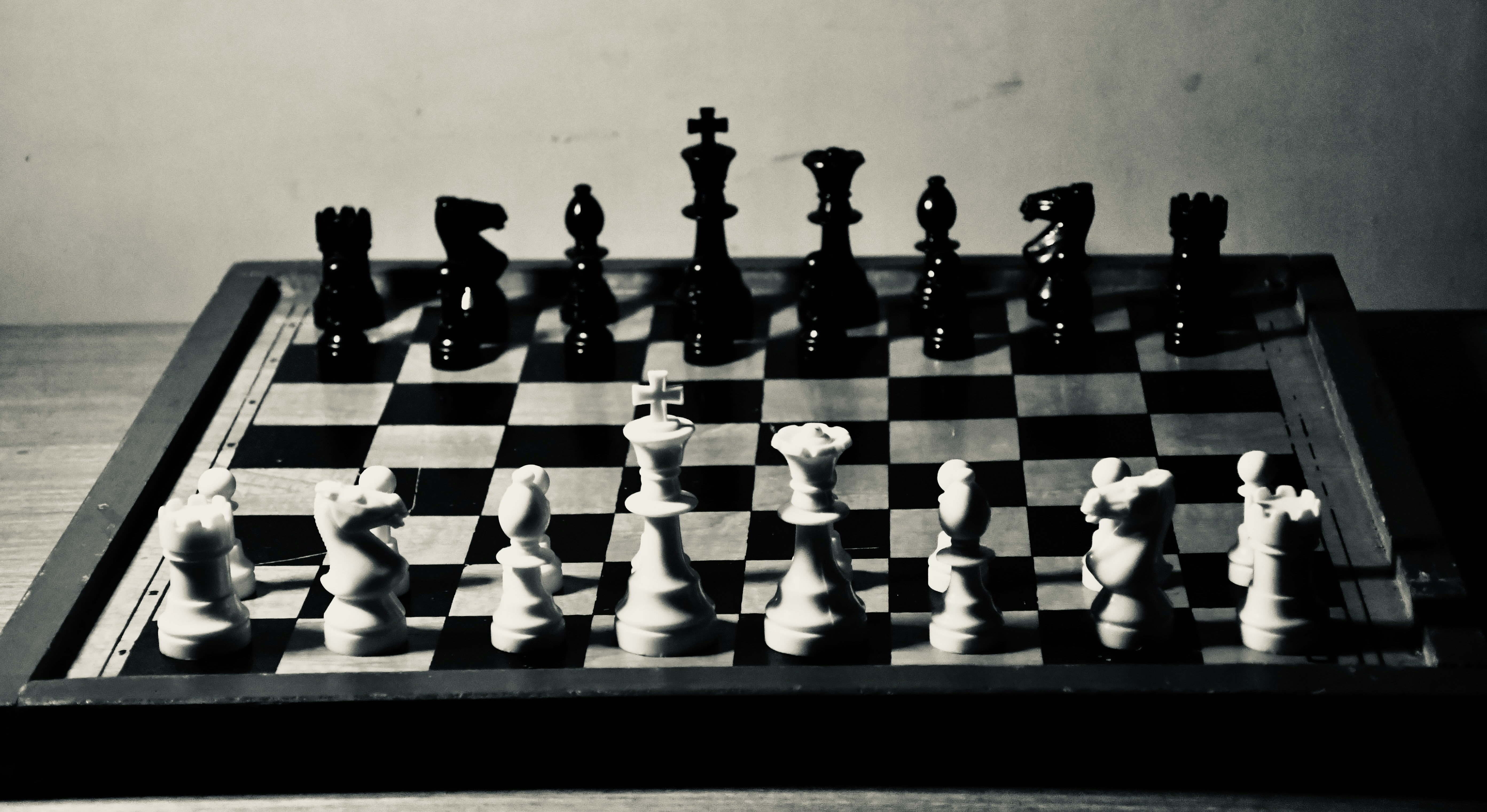 Strategically positioned chessboard, metaphor for podcast planning and strategy