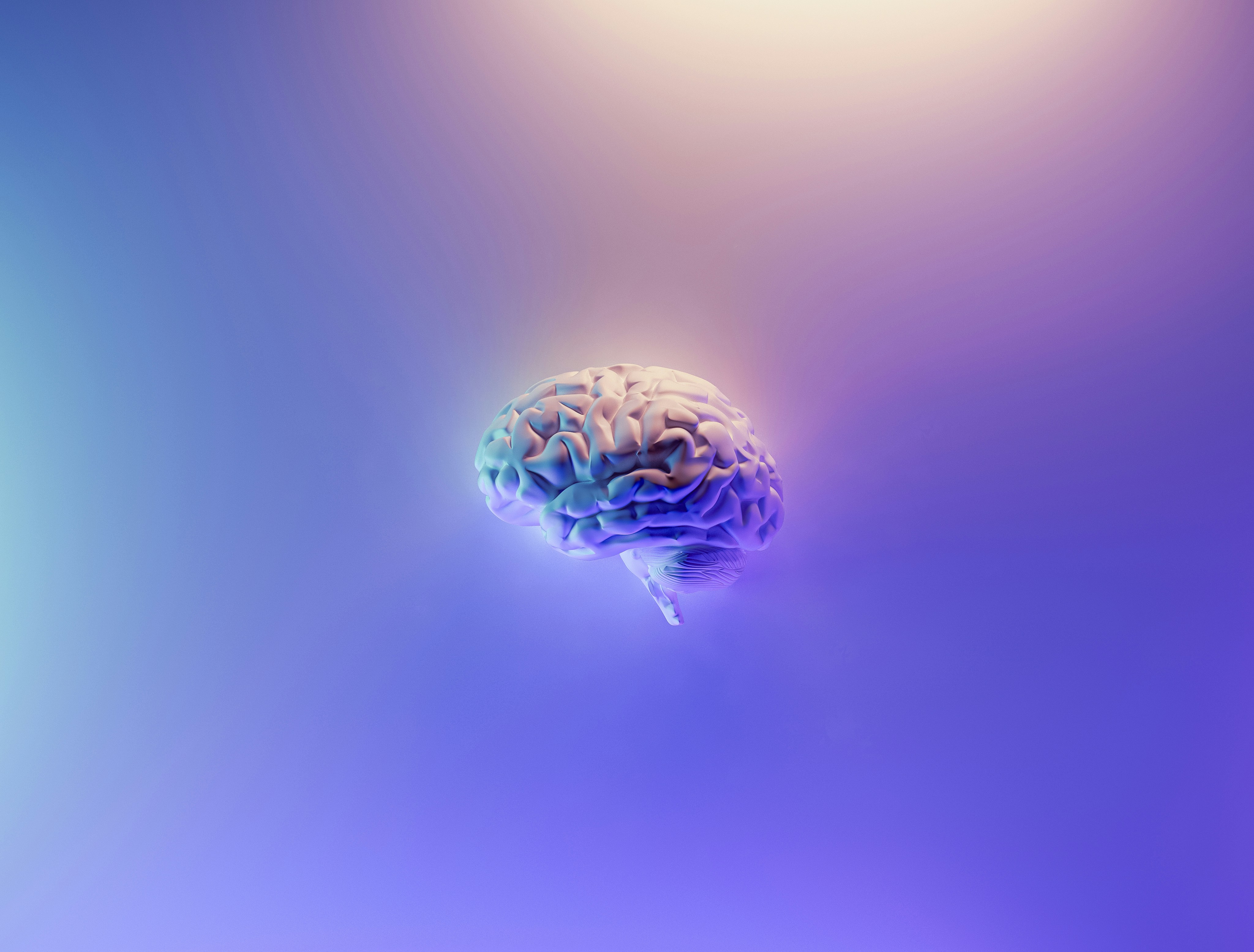 3D illustration of a brain with glowing effects, symbolizing creativity in podcasting