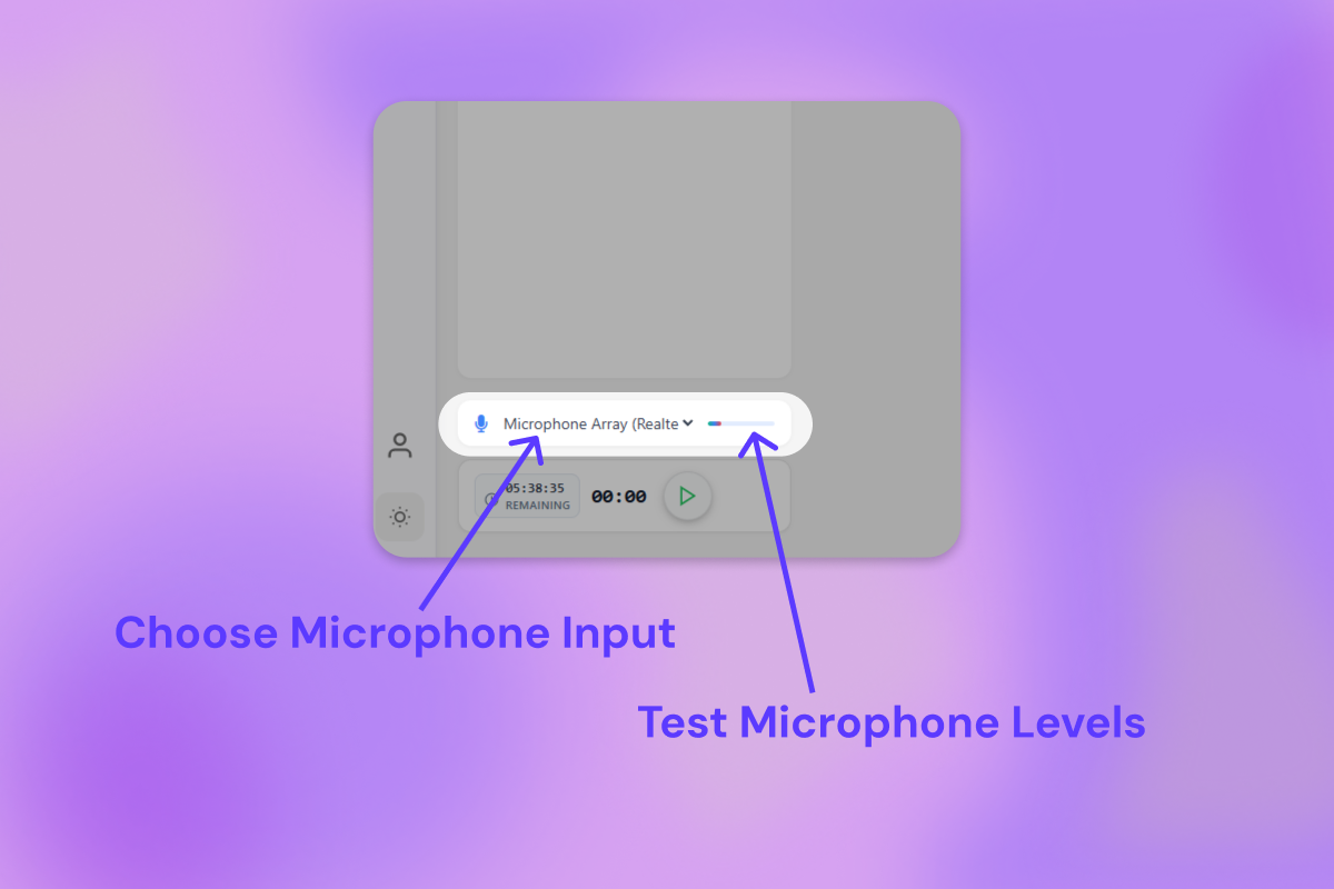 Podmod microphone input settings